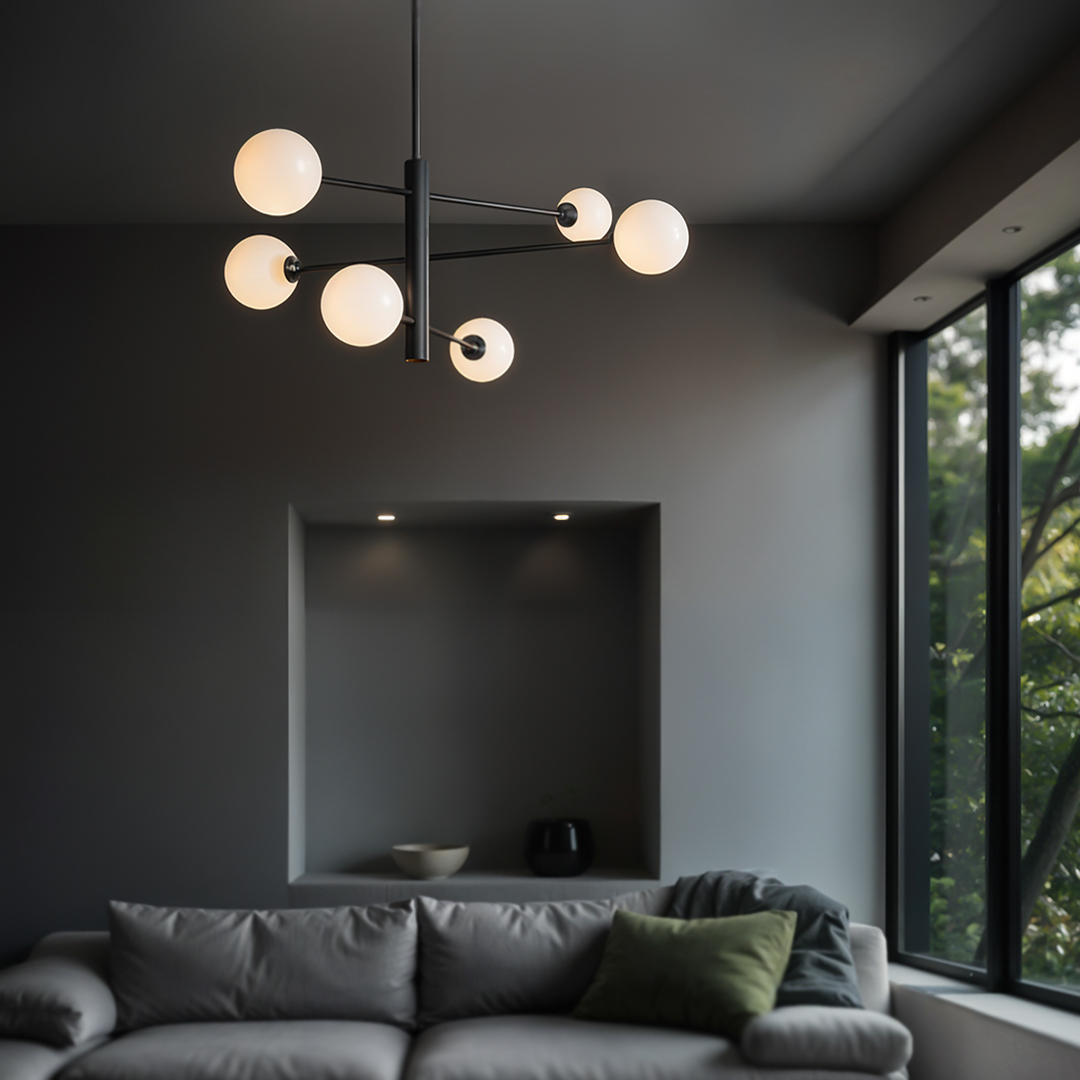 Lampa Dekoracyjna AM201 6xG9 Czarna GARDA Lampa Dekoracyjna AM201 6xG9 Czarna GARDA