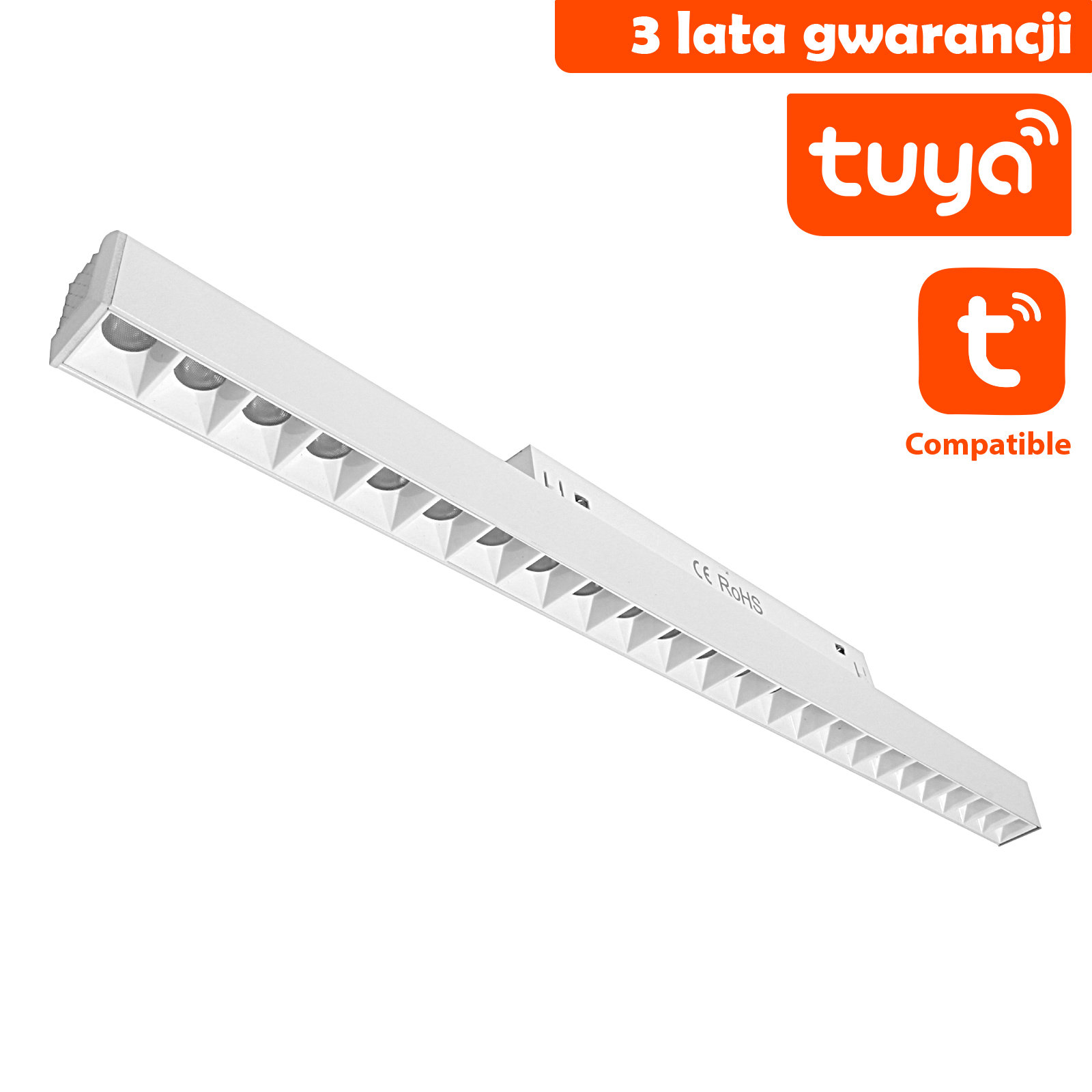 Lampa LED z Diodami Do Szyn Magnetycznych DDCX-GS24-436-TY Tuya 24W Biała CCT Lampa LED z Diodami Do Szyn Magnetycznych DDCX-GS24-436-TY Tuya 24W Biała CCT