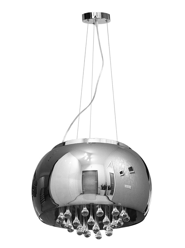 Lampa Szklana Stalowy krople wody 50cm Lampa Szklana Stalowy krople wody 50cm