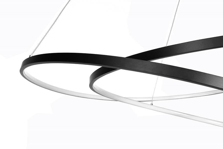 Lampa dekoracyjna wisząca led 122w czarna DL-I09 + Pilot MONA XL Lampa dekoracyjna wisząca led 122w czarna DL-I09 + Pilot MONA XL