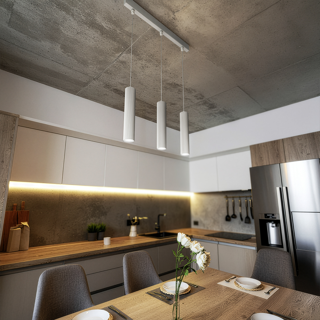 Lampa wisząca 3 x GU10 ESLA KJ217 biały