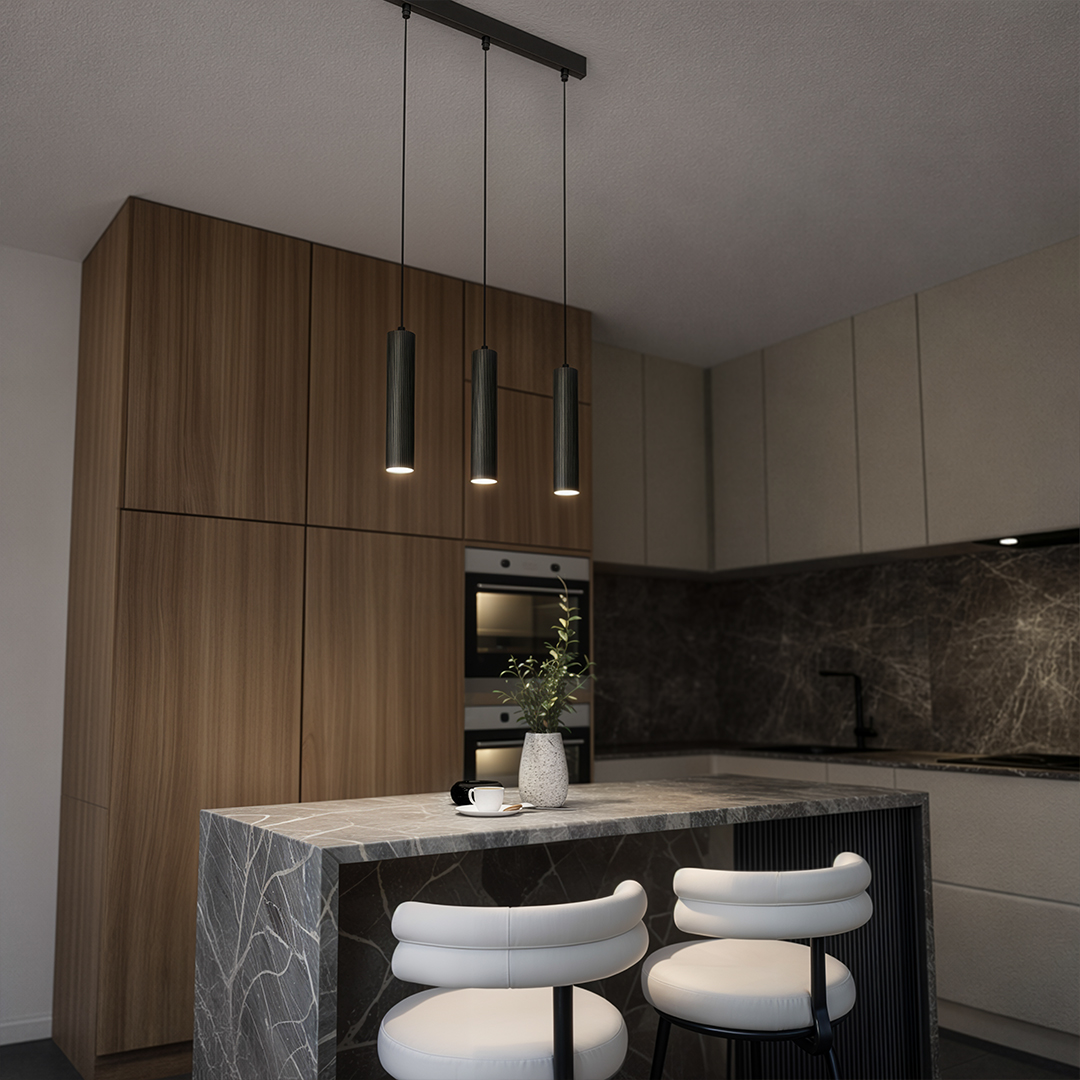 Lampa wisząca 3 x GU10 ESLA  KJ217 czarny