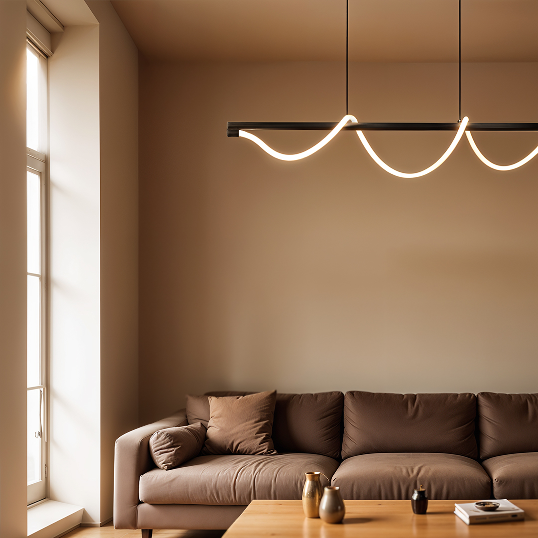 Lampa wisząca Serpente DDXZ004 55W czarna - wężyk gładki Lampa wisząca Serpente DDXZ004 55W czarna - wężyk gładki