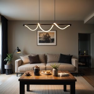 Lampa wisząca Serpente DDXZ004 55W czarna  - wężyk gładki