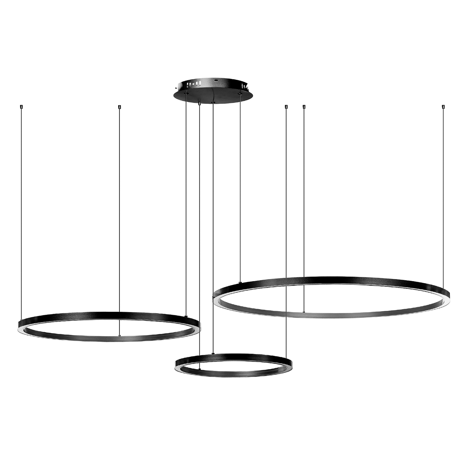 Lampa wisząca okręgi 116W czarna AZ134 MONZA Lampa wisząca okręgi 116W czarna AZ134 MONZA