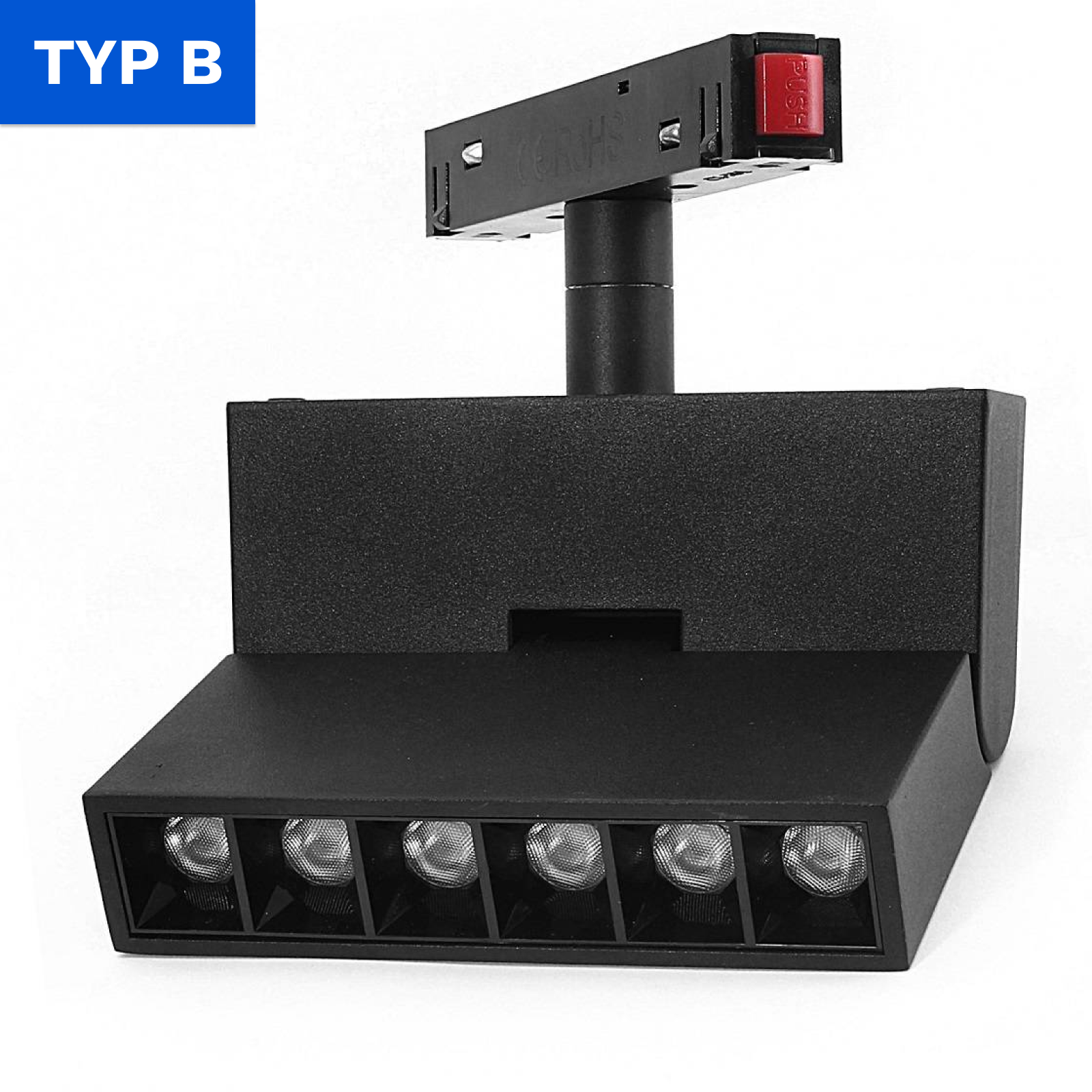 Lampa z diodami do szyn magnetycznych łamana 6W 3000K DDCX-GDZD6 - TYP B Lampa z diodami do szyn magnetycznych łamana 6W 3000K DDCX-GDZD6 - TYP B