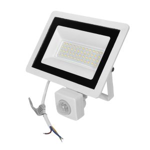 NAŚWIETLACZ Z CZUJNIKIEM RUCHU BIAŁY 30W B.NEUTRALNA