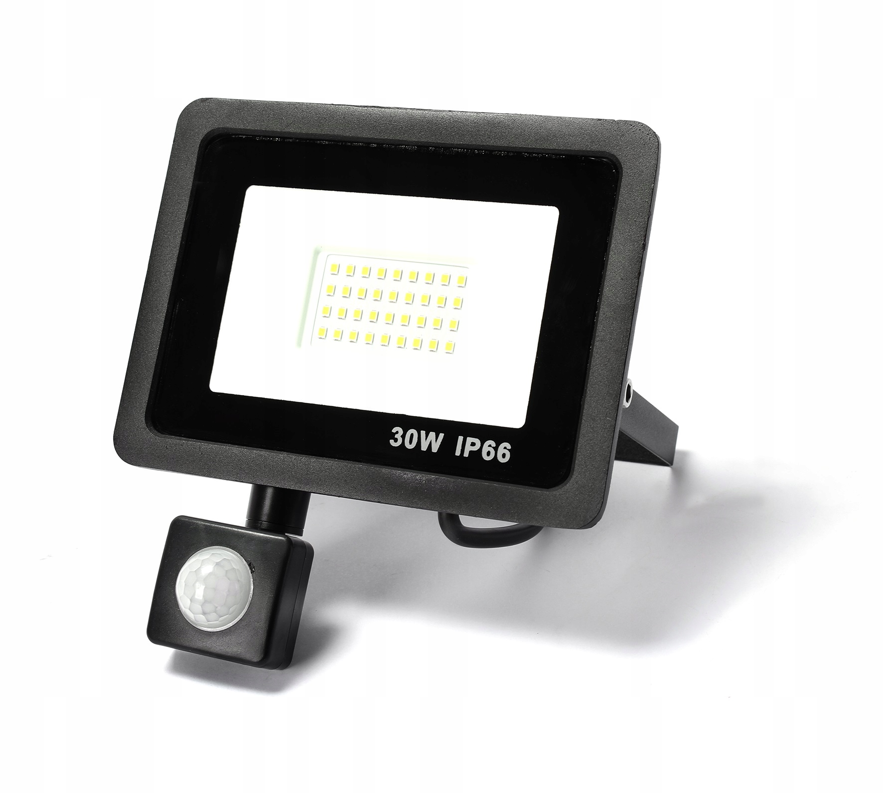 Naświetlacz LED 30W z czujnikiem ruchu barwa biała neutralna Naświetlacz LED 30W z czujnikiem ruchu barwa biała neutralna