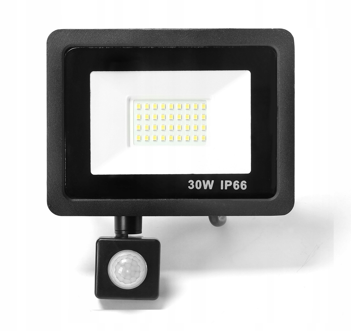 Naświetlacz LED 30W z czujnikiem ruchu barwa biała neutralna Naświetlacz LED 30W z czujnikiem ruchu barwa biała neutralna