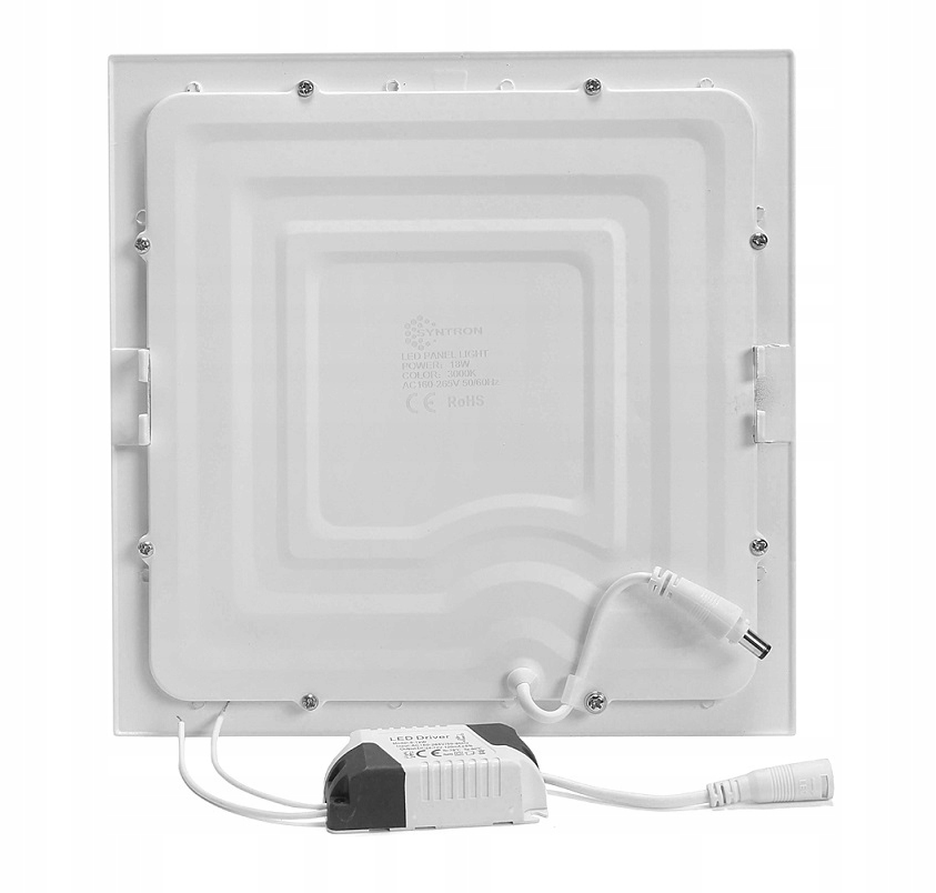 PANEL LED PODTYNKOWY PLAFON SUFITOWY KWADRAT 18W B.CIEPŁA PANEL LED PODTYNKOWY PLAFON SUFITOWY KWADRAT 18W B.CIEPŁA