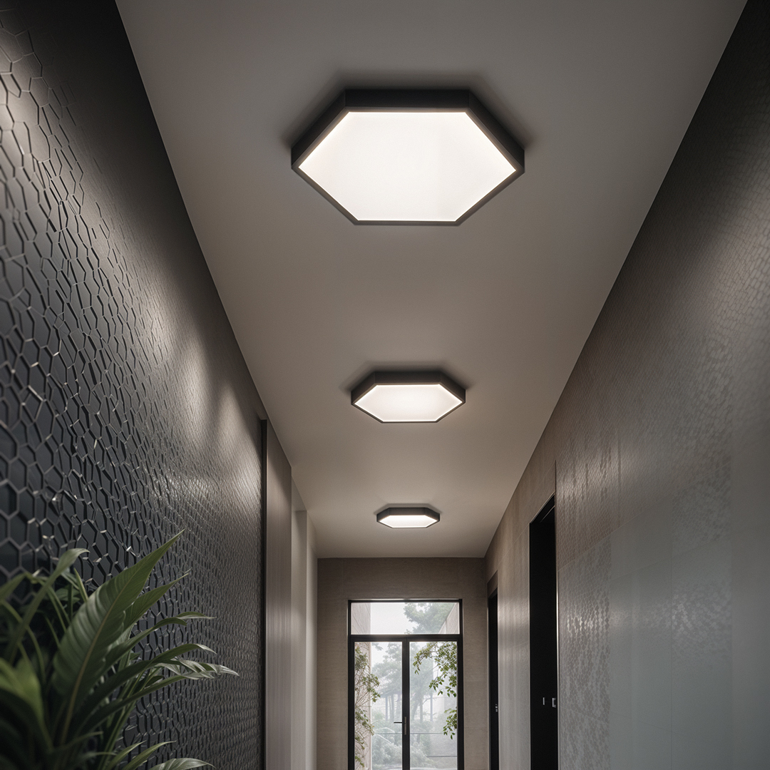 Panel LED Natynkowy HEXAGON BY-SLS-6C Plaster Miodu 40W Czarny Panel LED Natynkowy HEXAGON BY-SLS-6C Plaster Miodu 40W Czarny