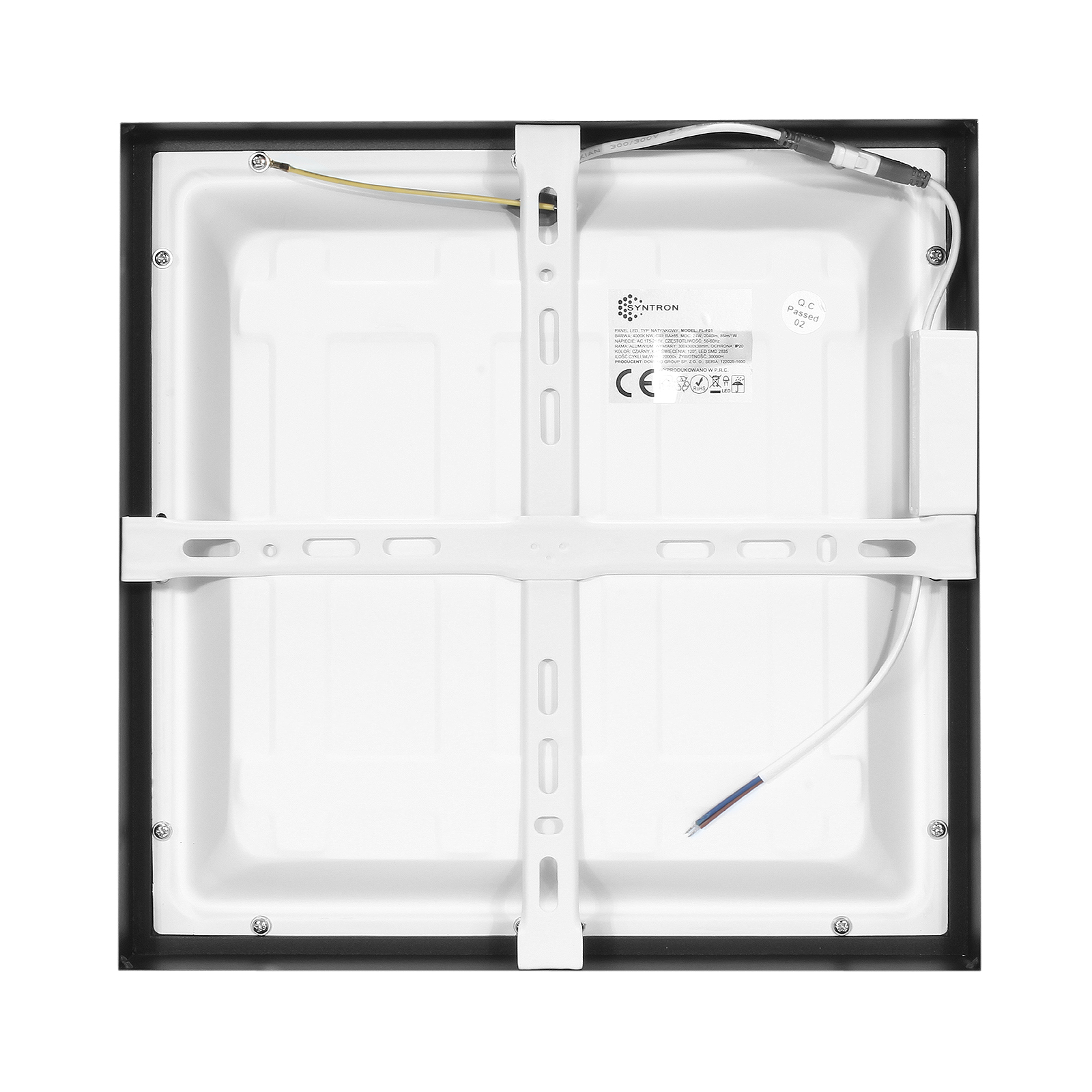 Panel LED natynkowy 30x30cm PL-F01 24W 3000K czarny Panel LED natynkowy 30x30cm PL-F01 24W 3000K czarny