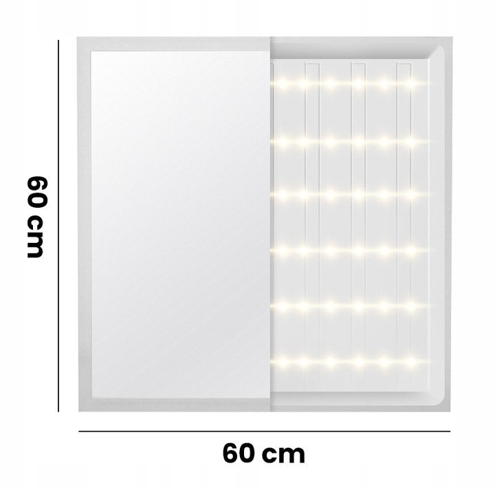 Panel LED natynkowy 60x60 40W biały PL-C05 130lm/W 4000K barwa neutralna Panel LED natynkowy 60x60 40W biały PL-C05 130lm/W 4000K barwa neutralna