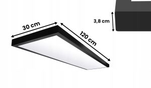 Panel Led 120x30 natynkowy czarny 40W 130 lm/W PL-E03 4000K barwa neutralna