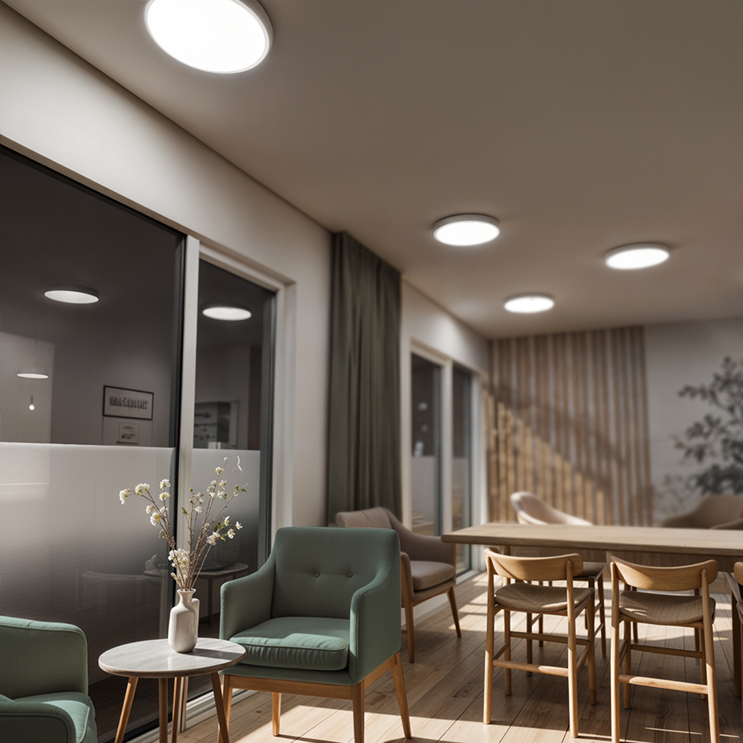 Plafon Natynkowy LED 40cm Okrągły BB01 40W 3000K Biały Plafon Natynkowy LED 40cm Okrągły BB01 40W 3000K Biały