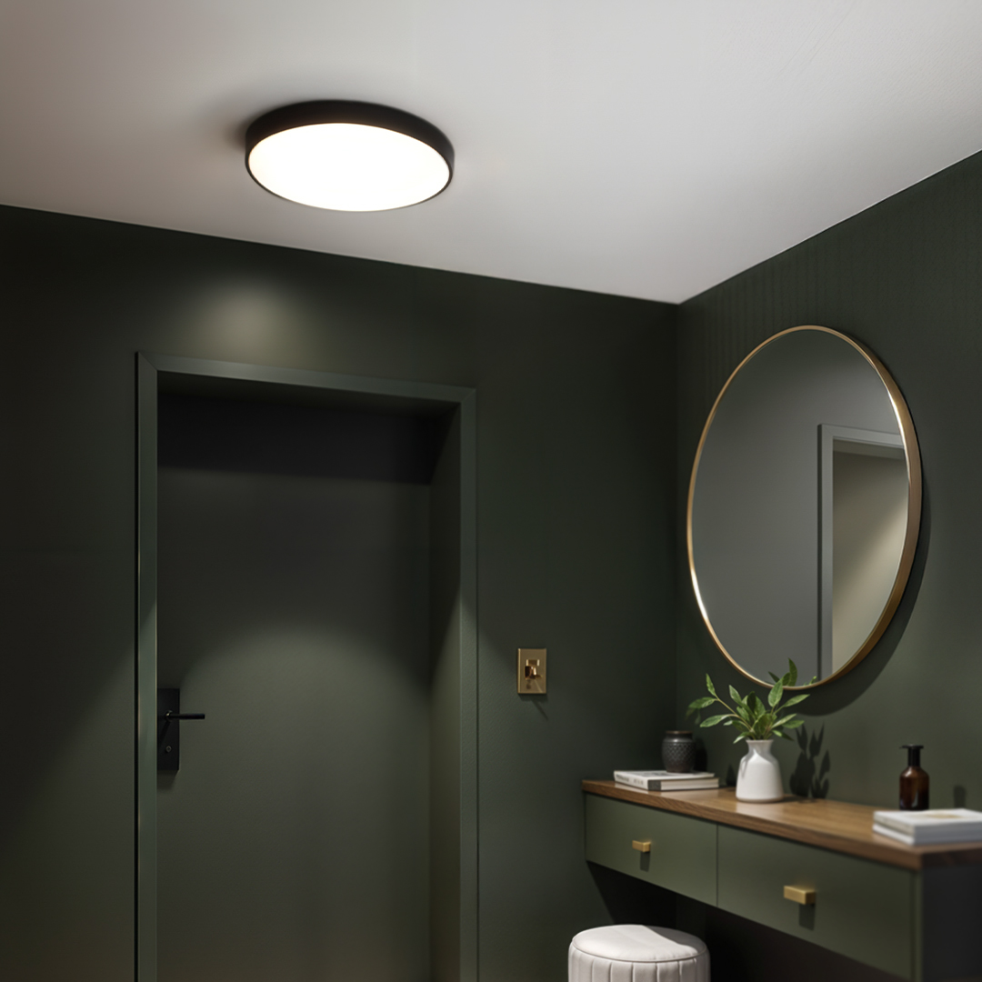 Plafon Natynkowy LED 50cm Okrągły BB02 50W 3000K Czarny Plafon Natynkowy LED 50cm Okrągły BB02 50W 3000K Czarny