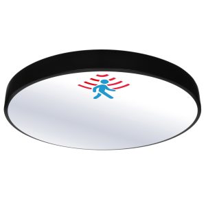 Plafon natynkowy LED 40cm Okrągły BB03 40W 4000K z czujnikiem czarny Plafon natynkowy LED 40cm Okrągły BB03 40W 4000K z czujnikiem czarny