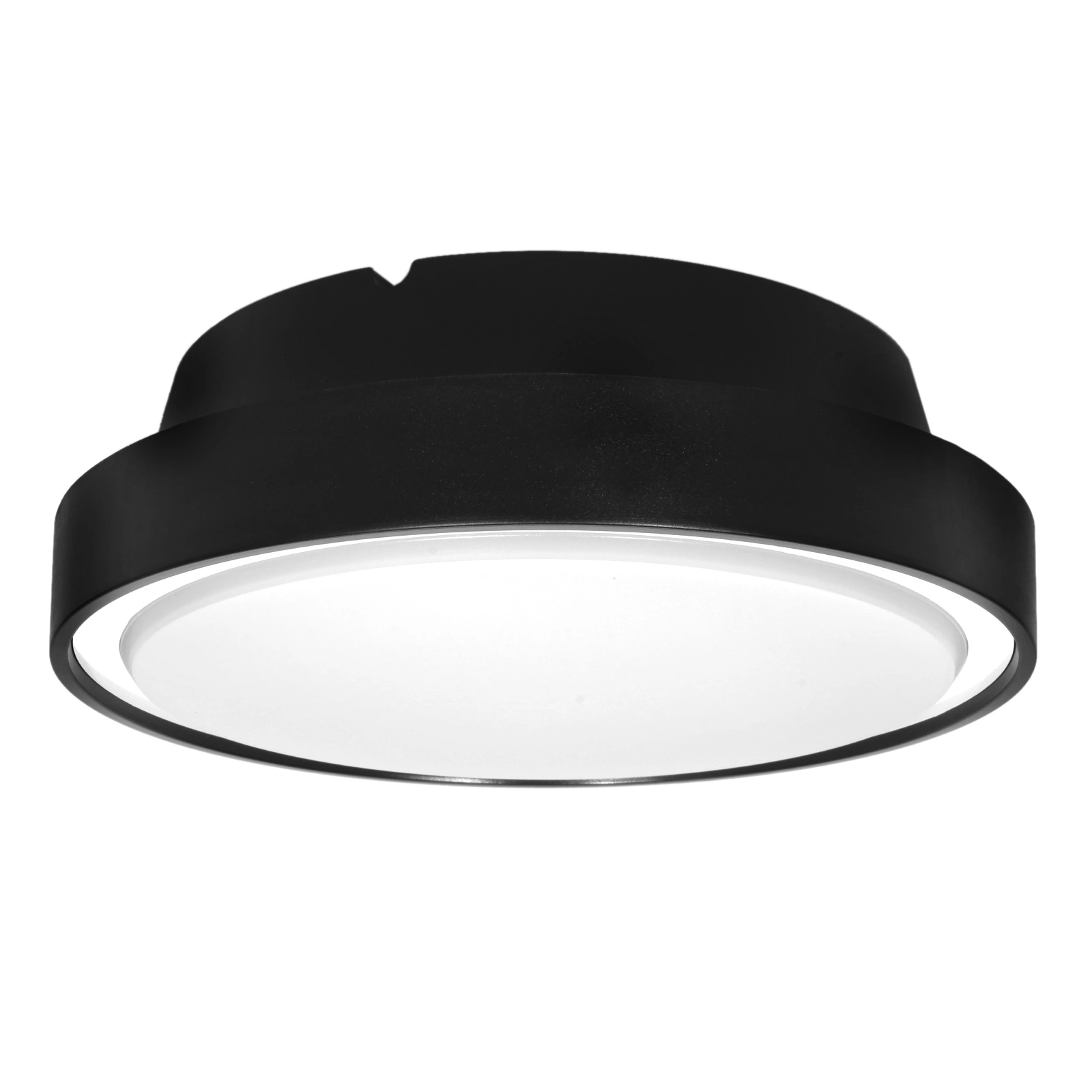 Plafon sufitowy PIR P2582-E27-S E27x2 czarny z czujnikiem ruchu i zmierzchu ROTONDA Plafon sufitowy PIR P2582-E27-S E27x2 czarny z czujnikiem ruchu i zmierzchu ROTONDA