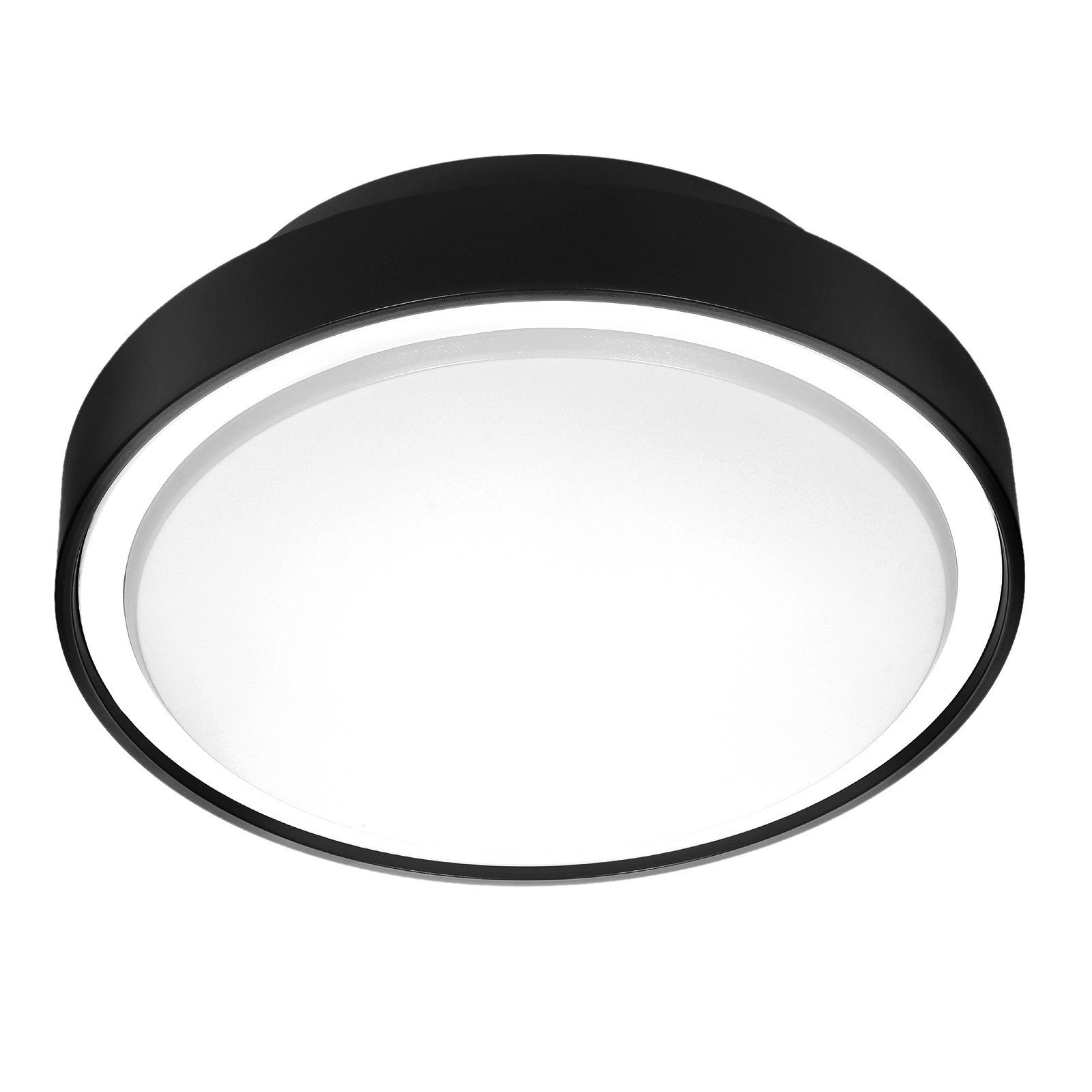 Plafon sufitowy PIR P2582-E27-S E27x2 czarny z czujnikiem ruchu i zmierzchu ROTONDA Plafon sufitowy PIR P2582-E27-S E27x2 czarny z czujnikiem ruchu i zmierzchu ROTONDA