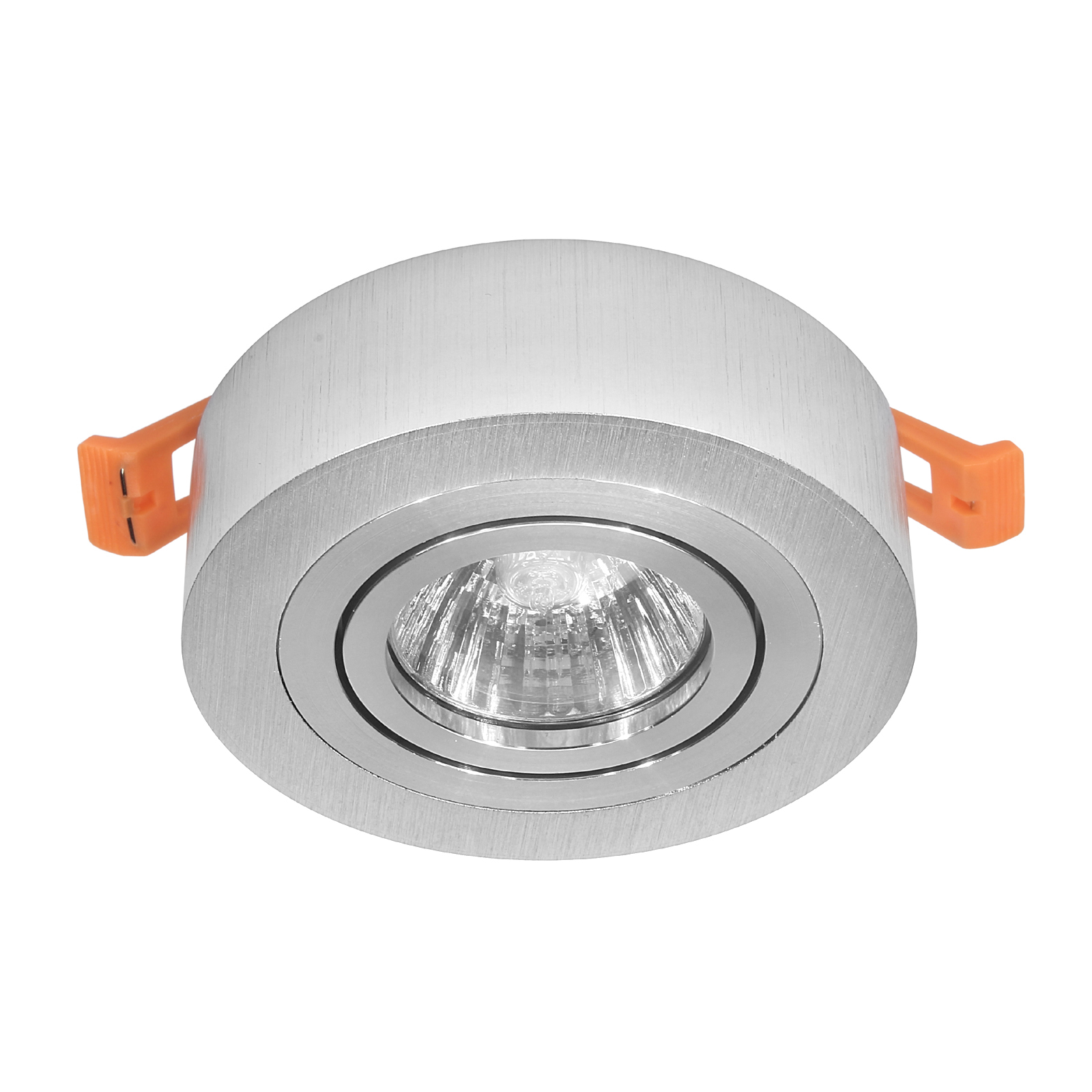 Półtuba srebrna oprawa halogenowa GU10