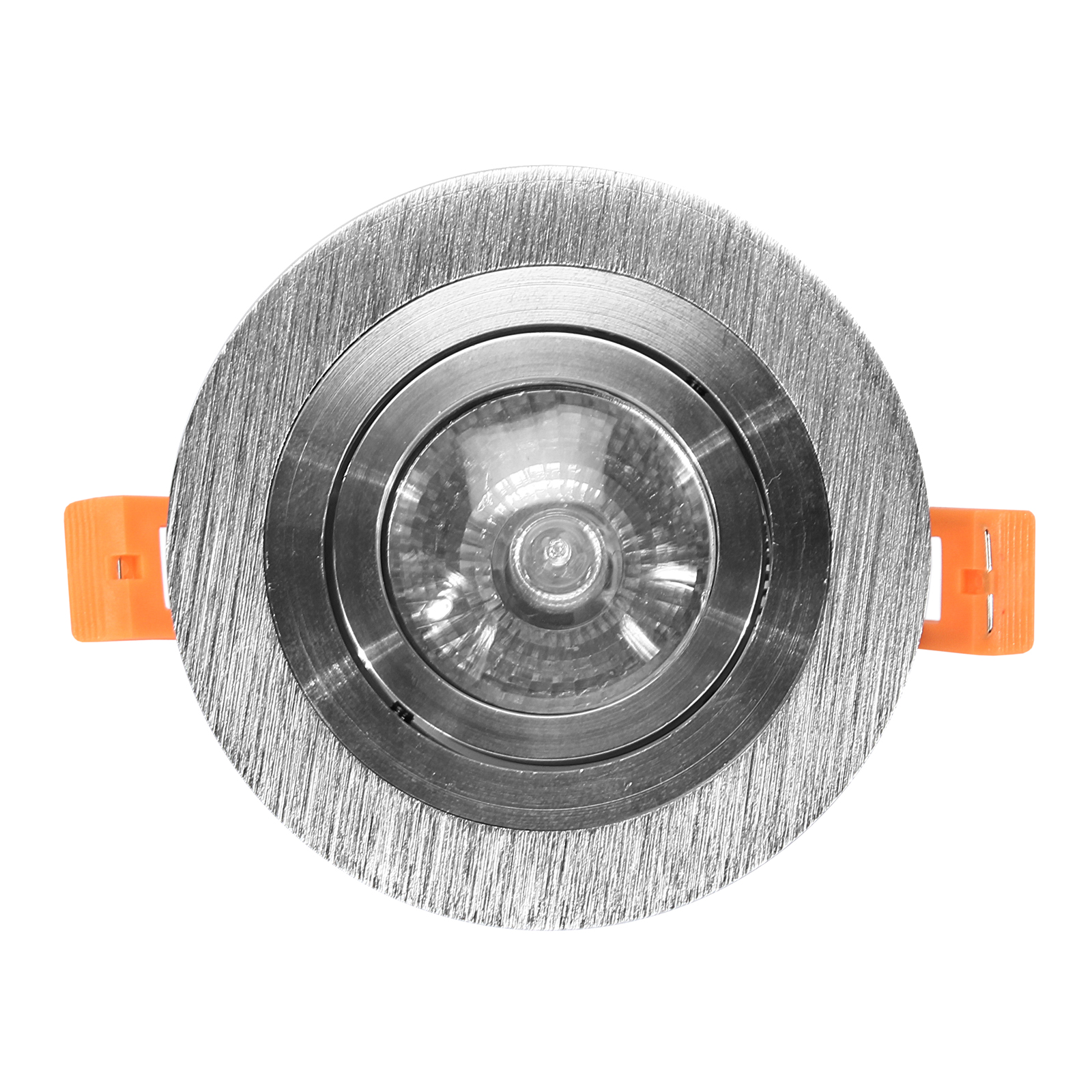 Półtuba srebrna oprawa halogenowa GU10