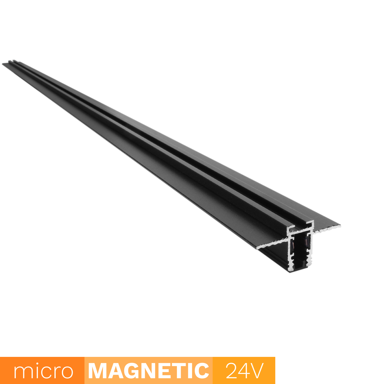 Szyna Magnetyczna podtynkowa UN5-D Micro Magnetic 200cm czarna Szyna Magnetyczna podtynkowa UN5-D Micro Magnetic 200cm czarna