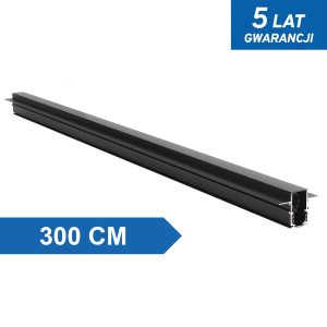 Szyna magnetyczna podtynkowa LL-20D 300cm czarna Szyna magnetyczna podtynkowa LL-20D 300cm czarna