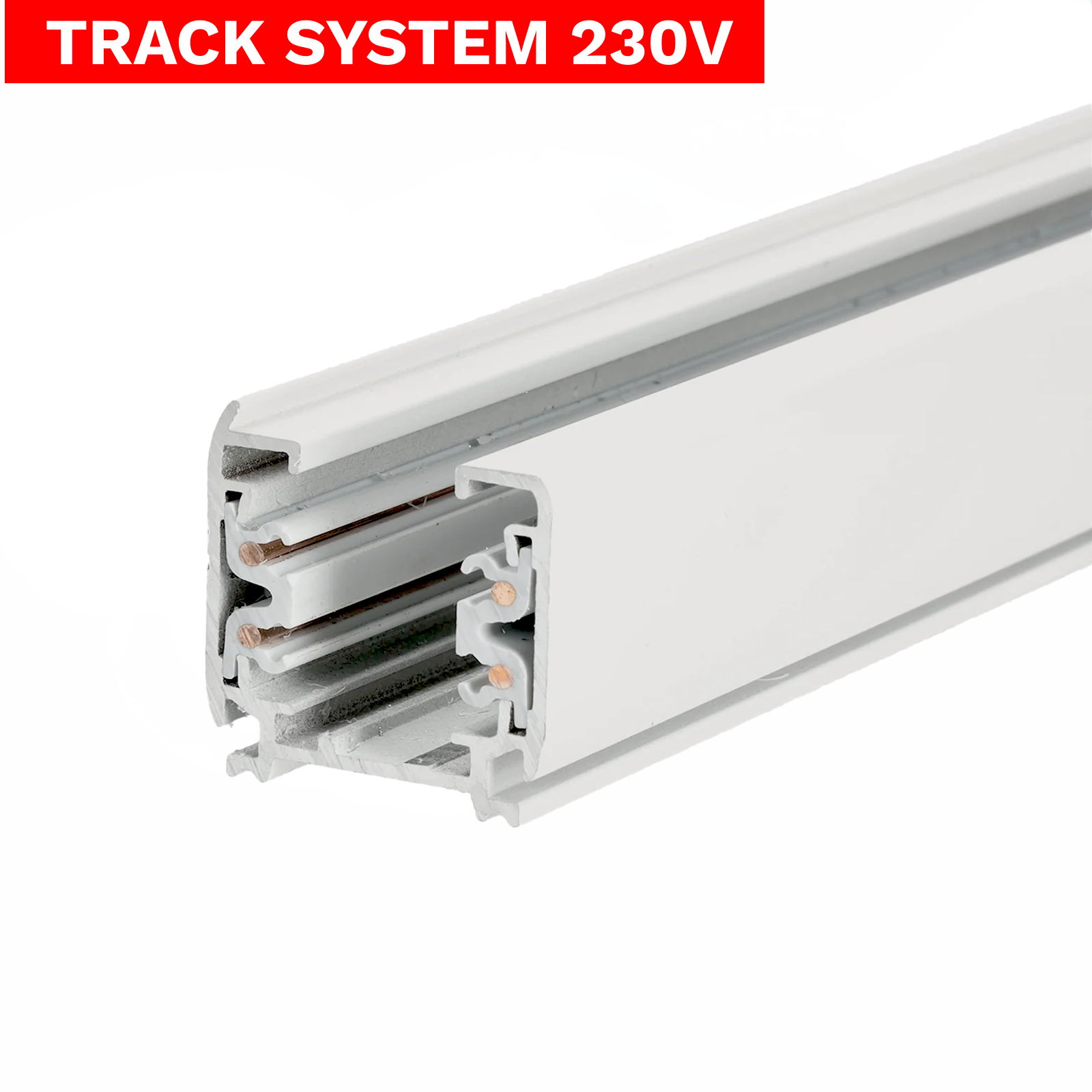 Szynoprzewód 3 fazowy Track System LL-DX 300cm biały Szynoprzewód 3 fazowy Track System LL-DX 300cm biały
