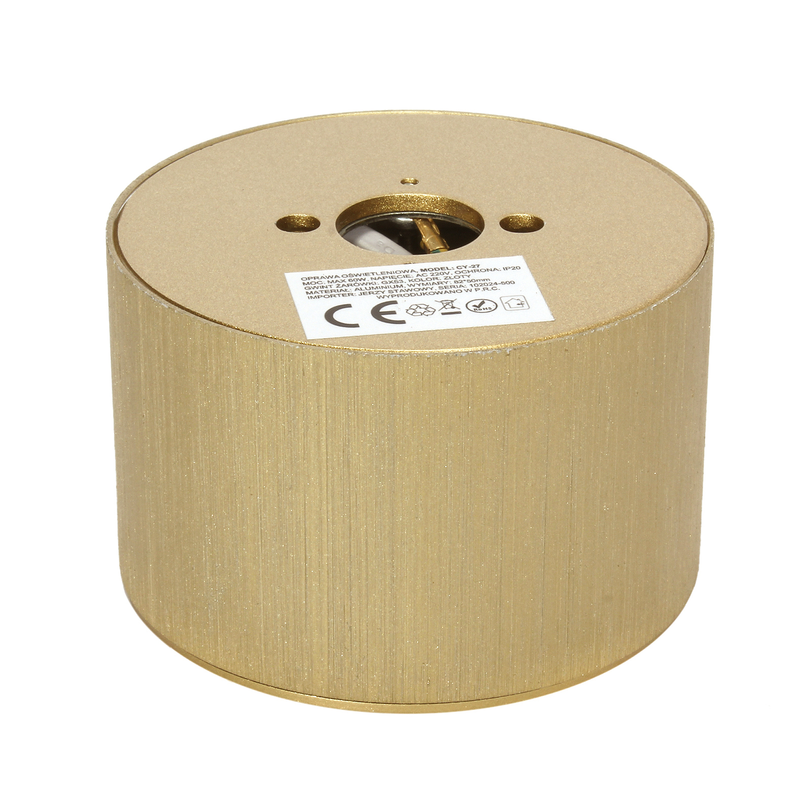 Tuba GX53 natynkowa złota CY-27