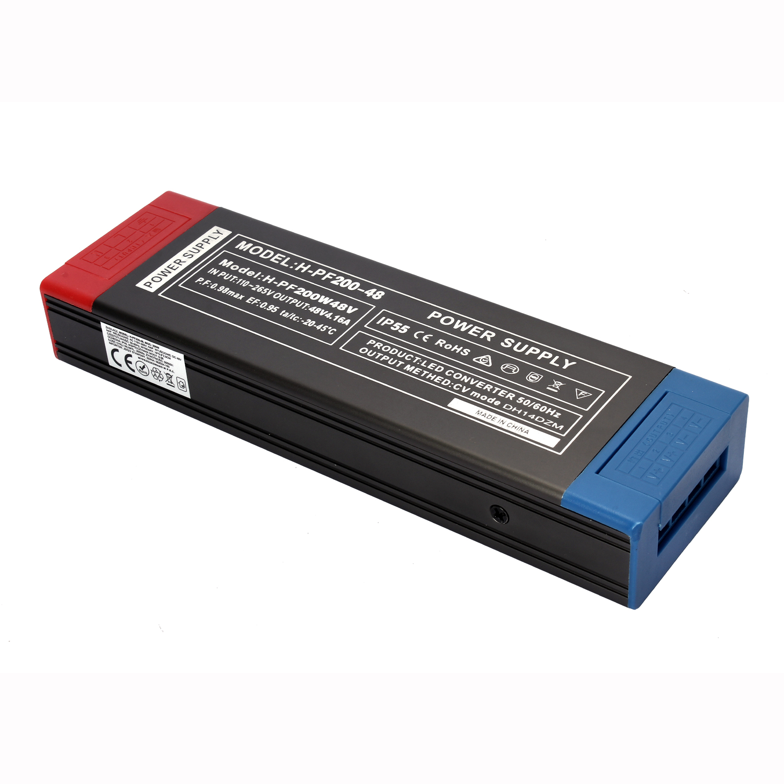 Zasilacz Do Szyn Magnetycznych i taśmy LED H-PF200-48 200W Czarny