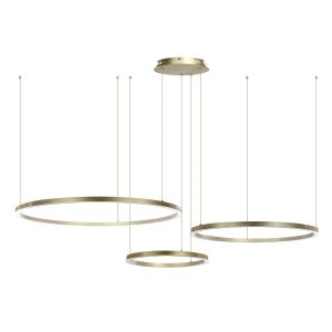 Złota Lampa wisząca okręgi 116W złota AZ134 MONZA
