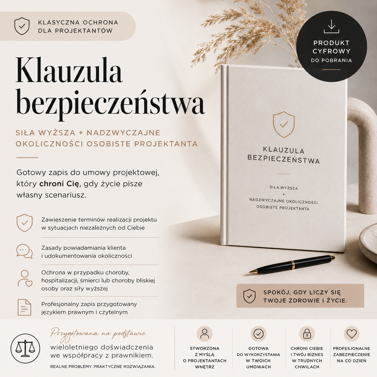 Klauzula bezpieczeństwa dla projektanta wnętrz – siła wyższa + sytuacje losowe