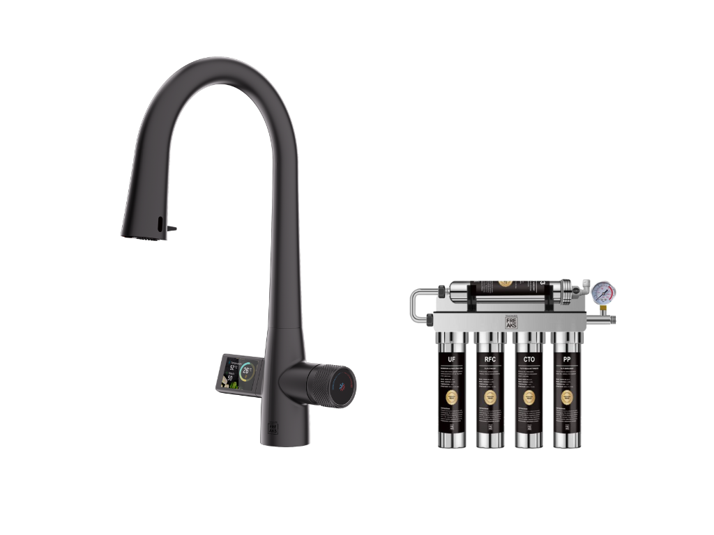 BEZDOTYKOWA BATERIA Z FILTREM WODY- FREAK DISPLAY - CZARNY MAT