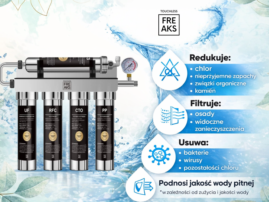 BEZDOTYKOWA BATERIA Z FILTREM WODY – FREAK SOAPSTREAM