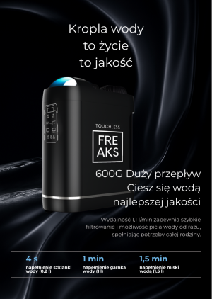 FILTR WODY ODWRÓCONA OSMOZA JONIZATOR GENERATOR WODORU - Bez kranika