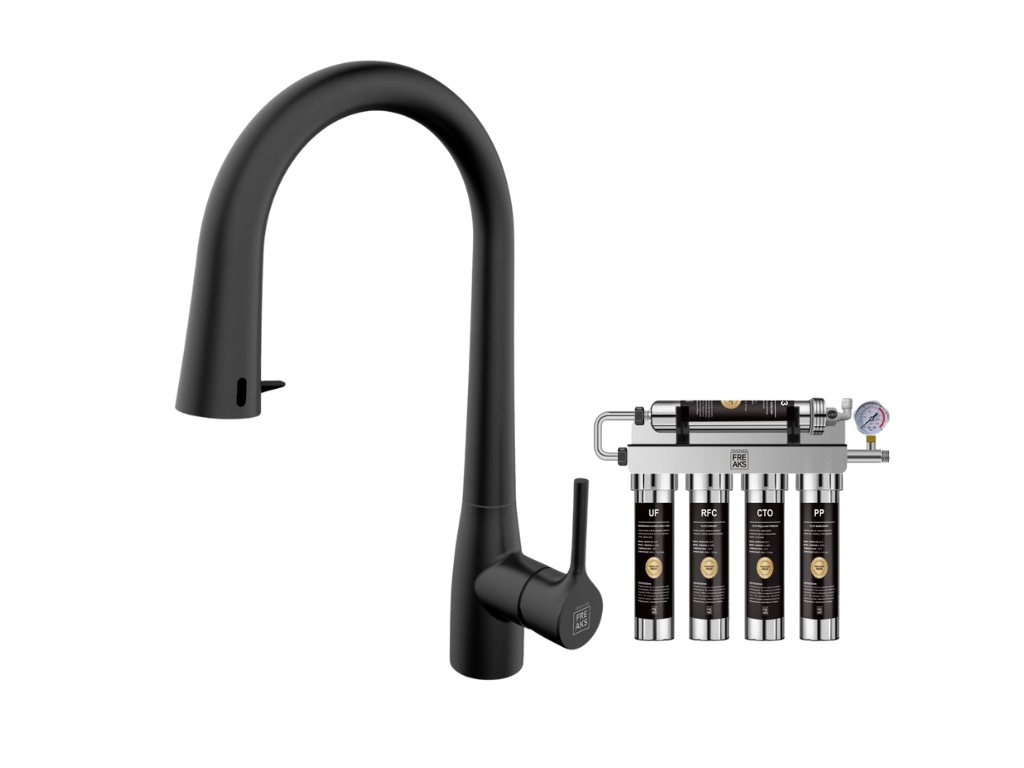 BEZDOTYKOWA BATERIA Z FILTREM WODY – FREAK FILTER - CZARNY MAT