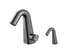 BEZDOTYKOWA BATERIA UMYWALKOWA Z DOZOWNIKIEM FREAK BATHROOM - GUN METAL