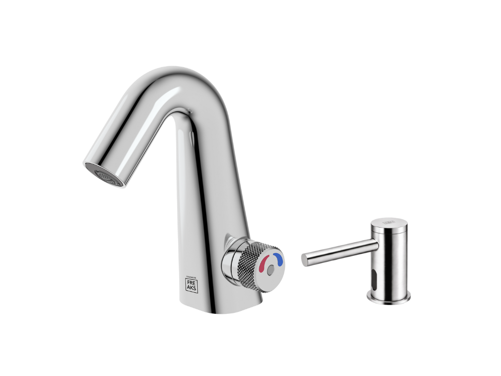 BEZDOTYKOWA BATERIA UMYWALKOWA Z DOZOWNIKIEM FREAK BATHROOM CLASSIC - CHROM